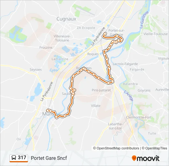 317 Bus Line Map