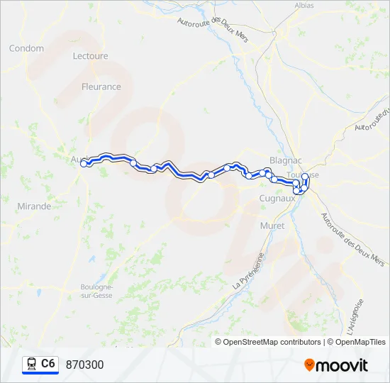 C6 Train Line Map