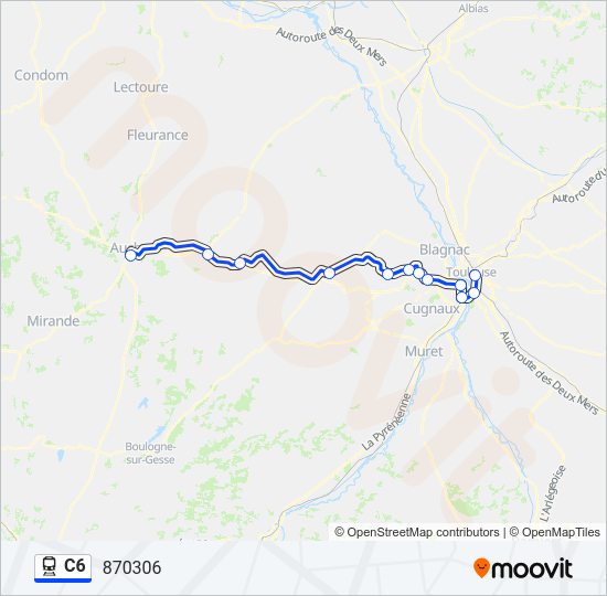 Mapa de C6 de tren