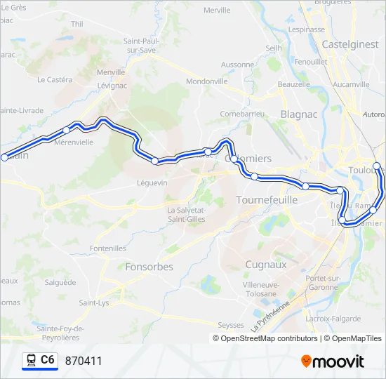 C6 Train Line Map