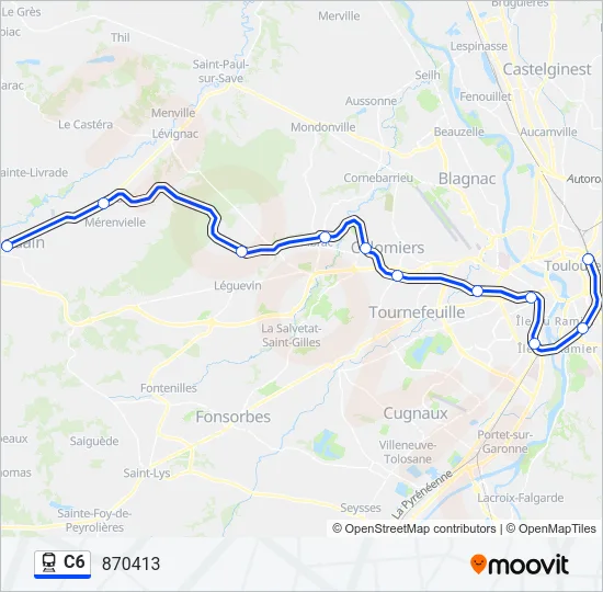 C6 Train Line Map