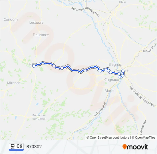 C6 Train Line Map