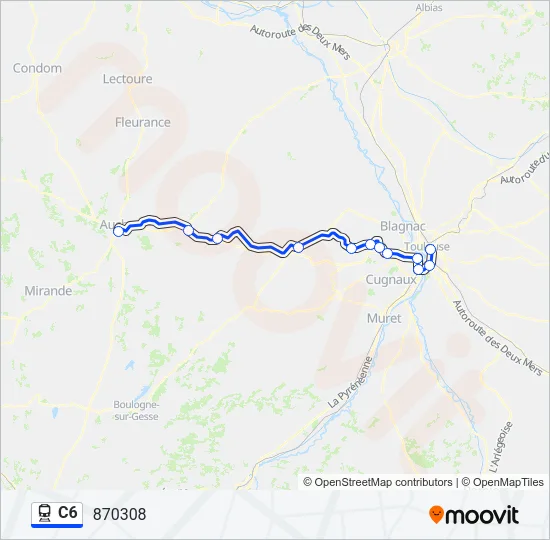 C6 Train Line Map