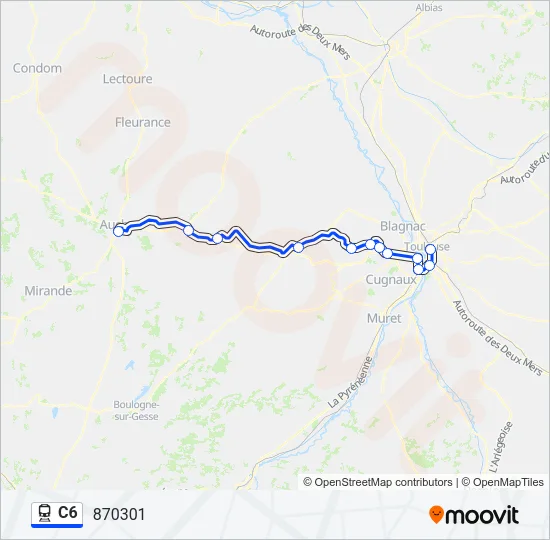 C6 Train Line Map