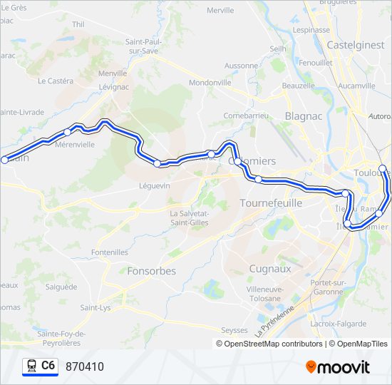 C6 train Line Map