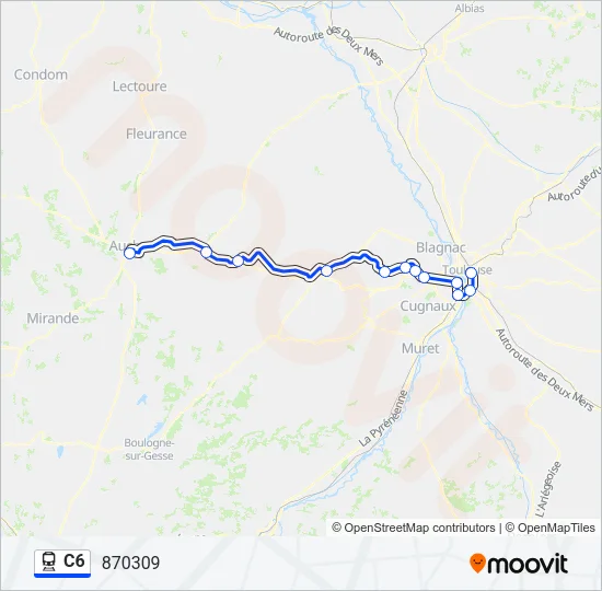 C6 Train Line Map