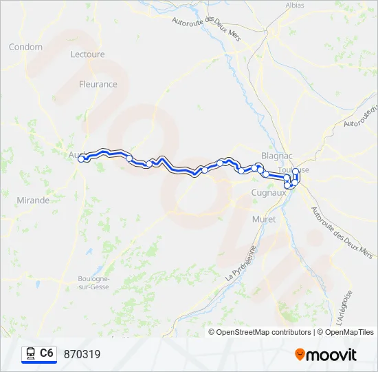 C6 Train Line Map