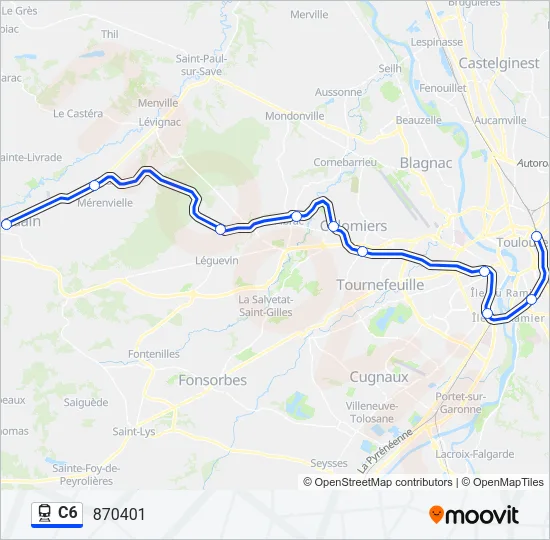 C6 Train Line Map