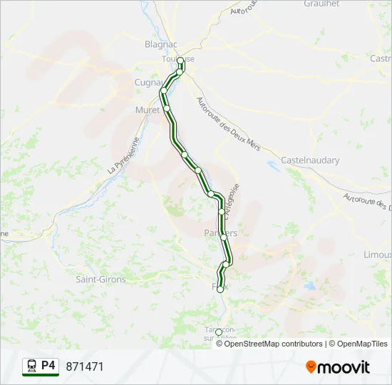 P4 Train Line Map