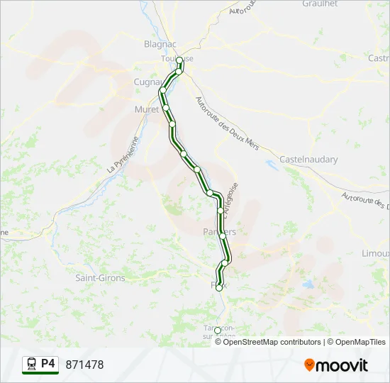 P4 Train Line Map