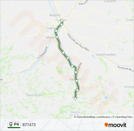 P4 Train Line Map