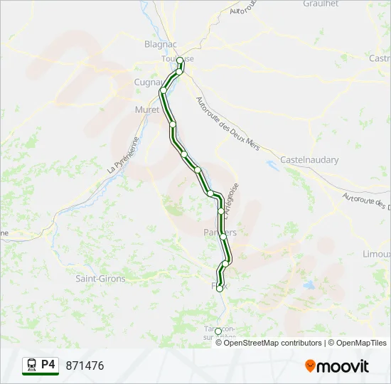 P4 Train Line Map
