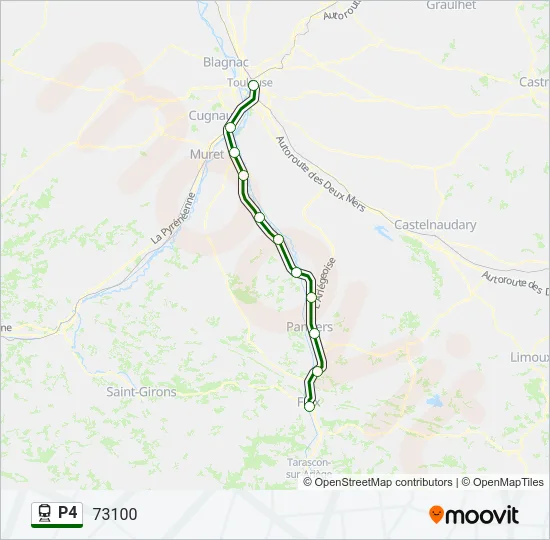 P4 Train Line Map