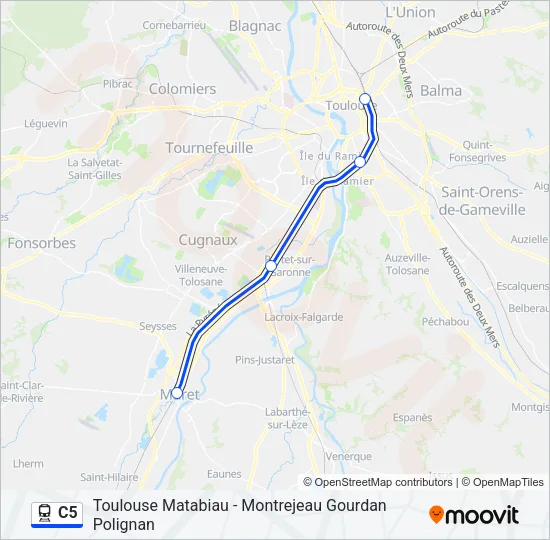 C5 Train Line Map