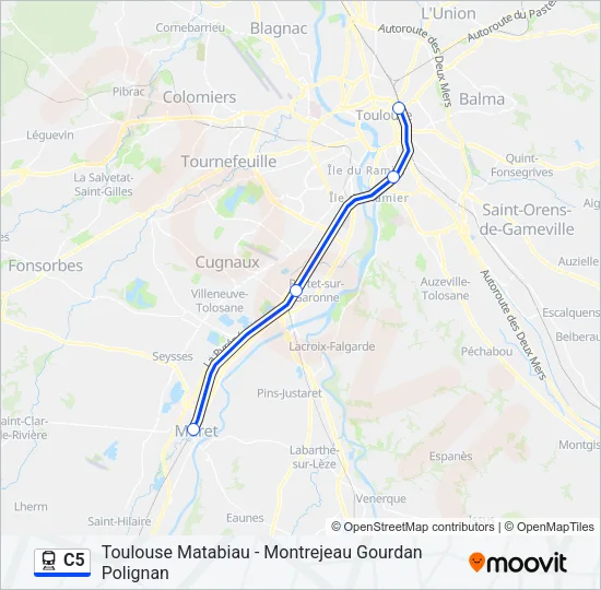C5 Train Line Map