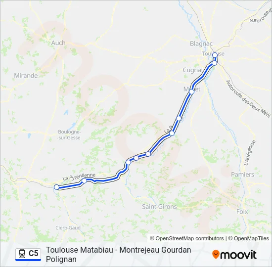 C5 Train Line Map