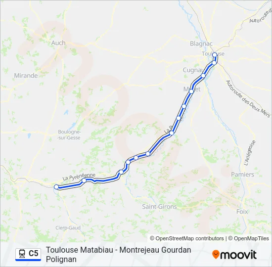 C5 Train Line Map