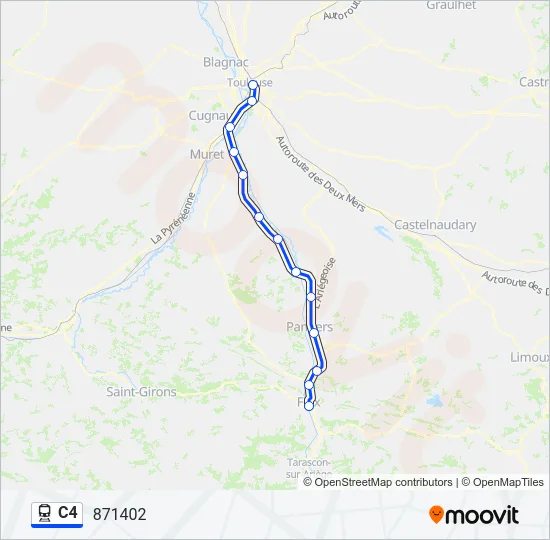 C4 Train Line Map