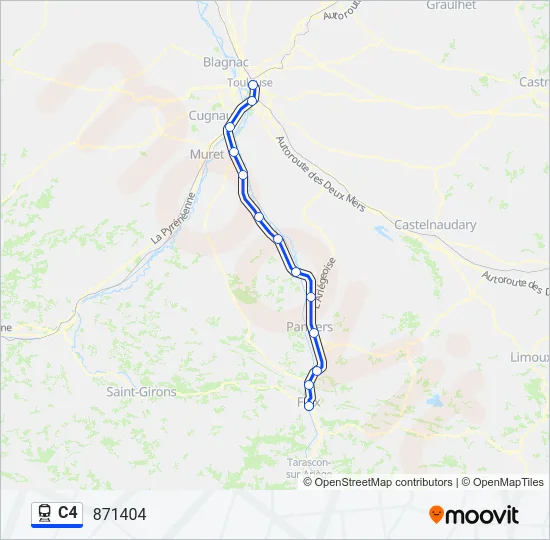 C4 Train Line Map