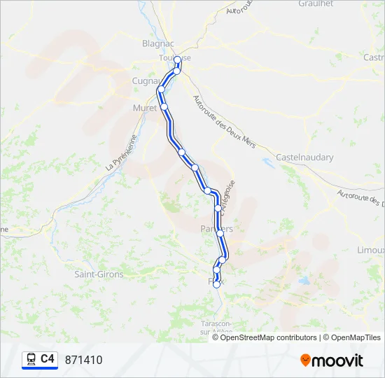 C4 Train Line Map