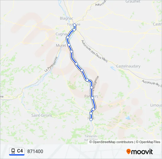 C4 Train Line Map