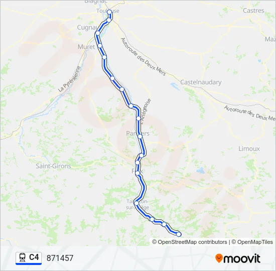 C4 Train Line Map