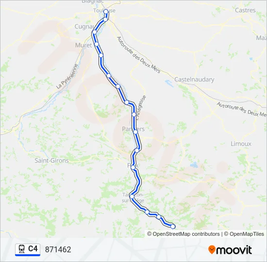 C4 Train Line Map