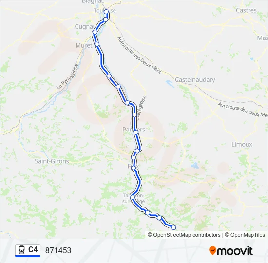 C4 Train Line Map