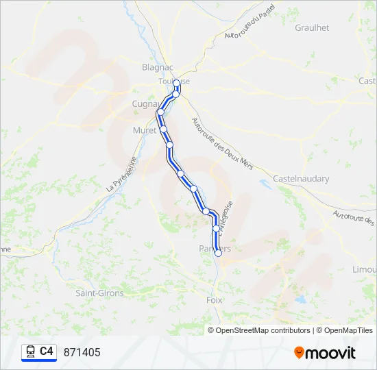 C4 Train Line Map