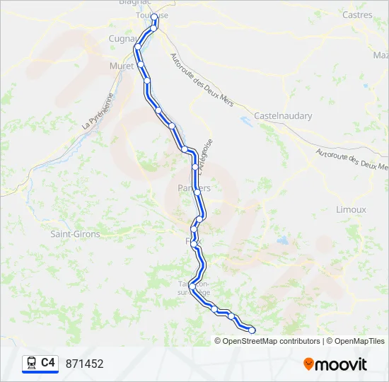 C4 Train Line Map