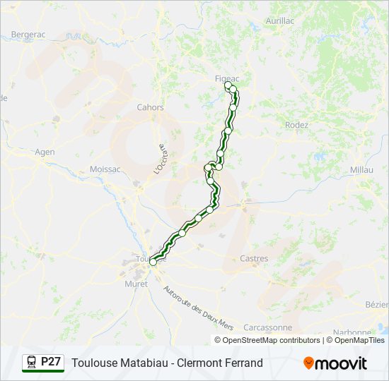 P27 train Line Map