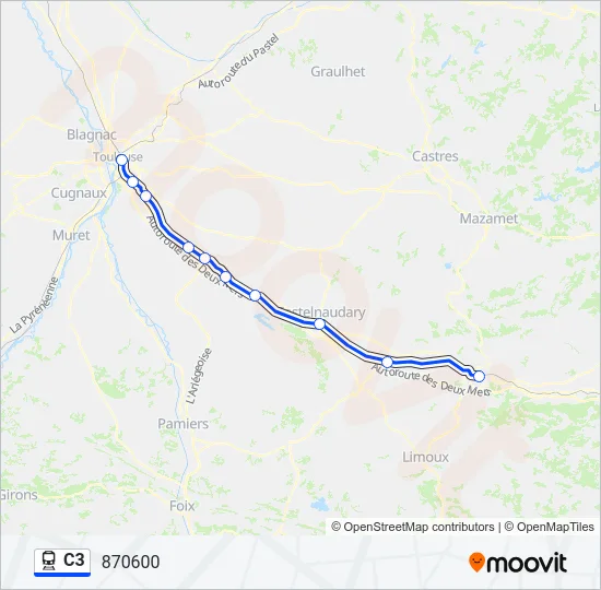 C3 Train Line Map