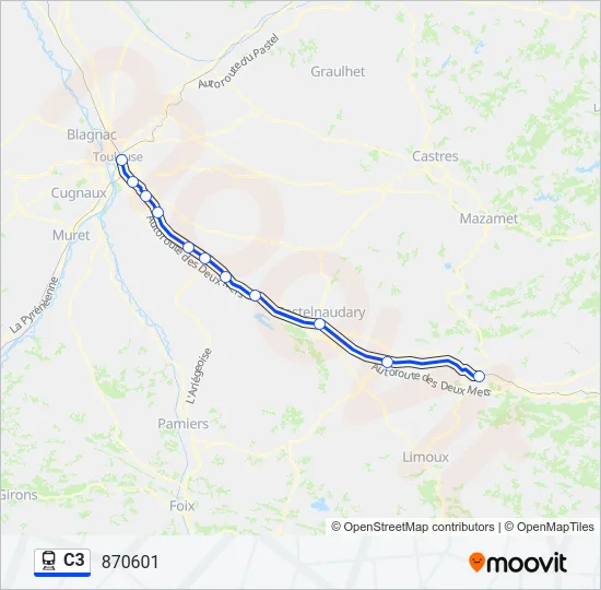 C3 Train Line Map