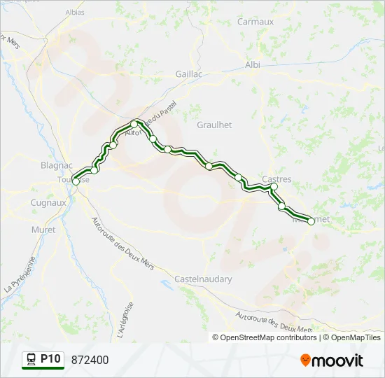 P10 Train Line Map