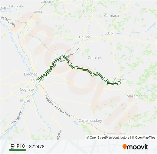 P10 Train Line Map
