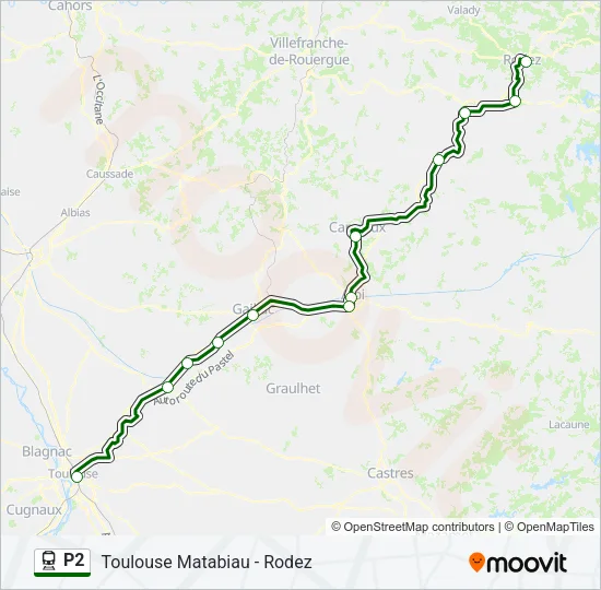 P2 Train Line Map