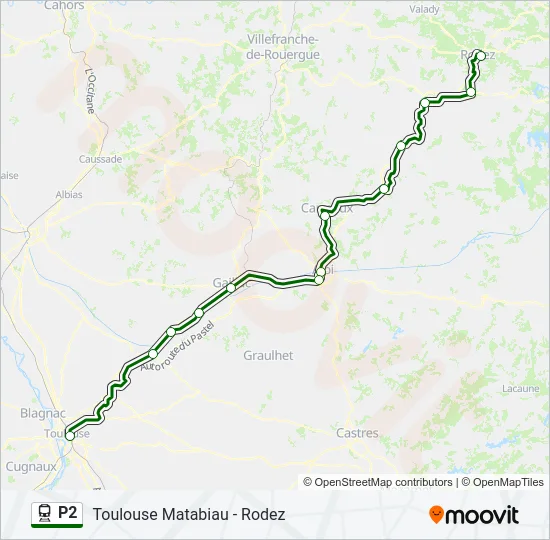 P2 Train Line Map
