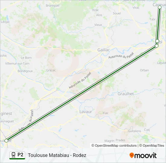 P2 Train Line Map
