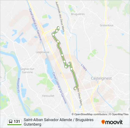 131 Bus Line Map