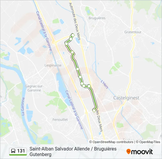 131 Bus Line Map