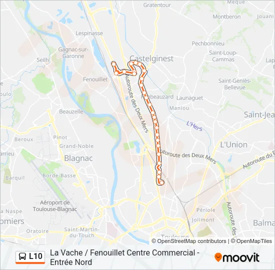 L10 Bus Line Map