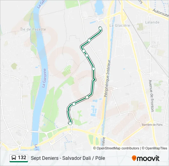 132 Bus Line Map