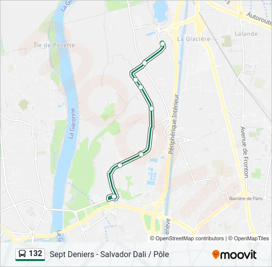 132 Bus Line Map