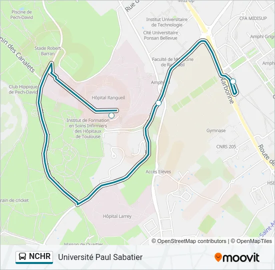 NCHR Bus Line Map