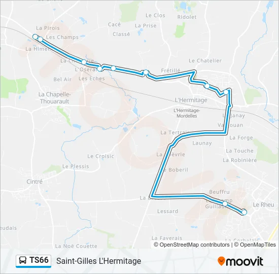 TS66 Bus Line Map