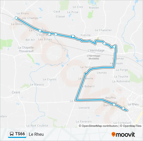 TS66 Bus Line Map