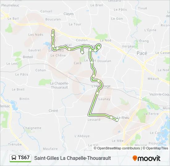 TS67 Bus Line Map