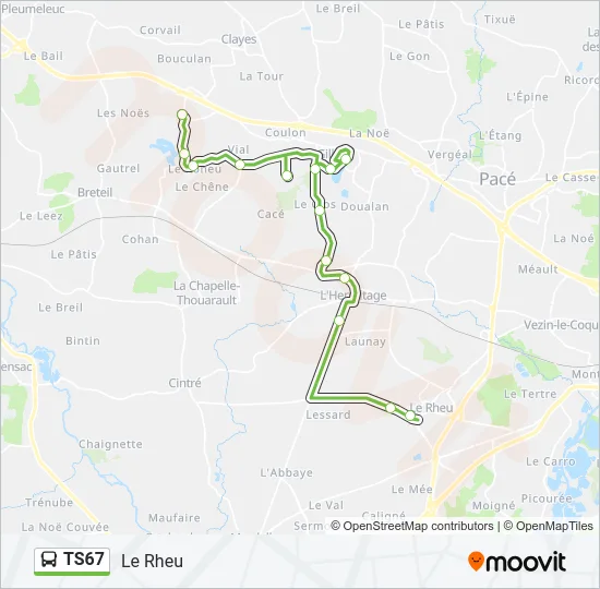TS67 Bus Line Map