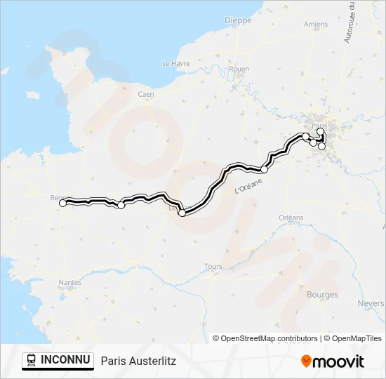 Mapa de INCONNU de tren
