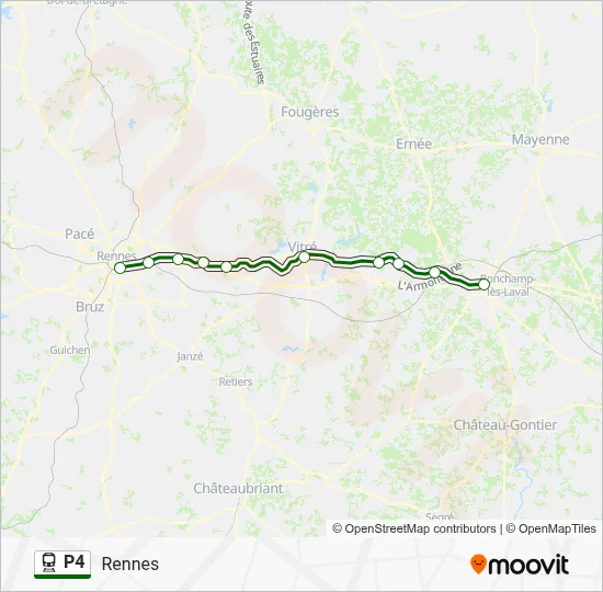 Mapa de P4 de tren